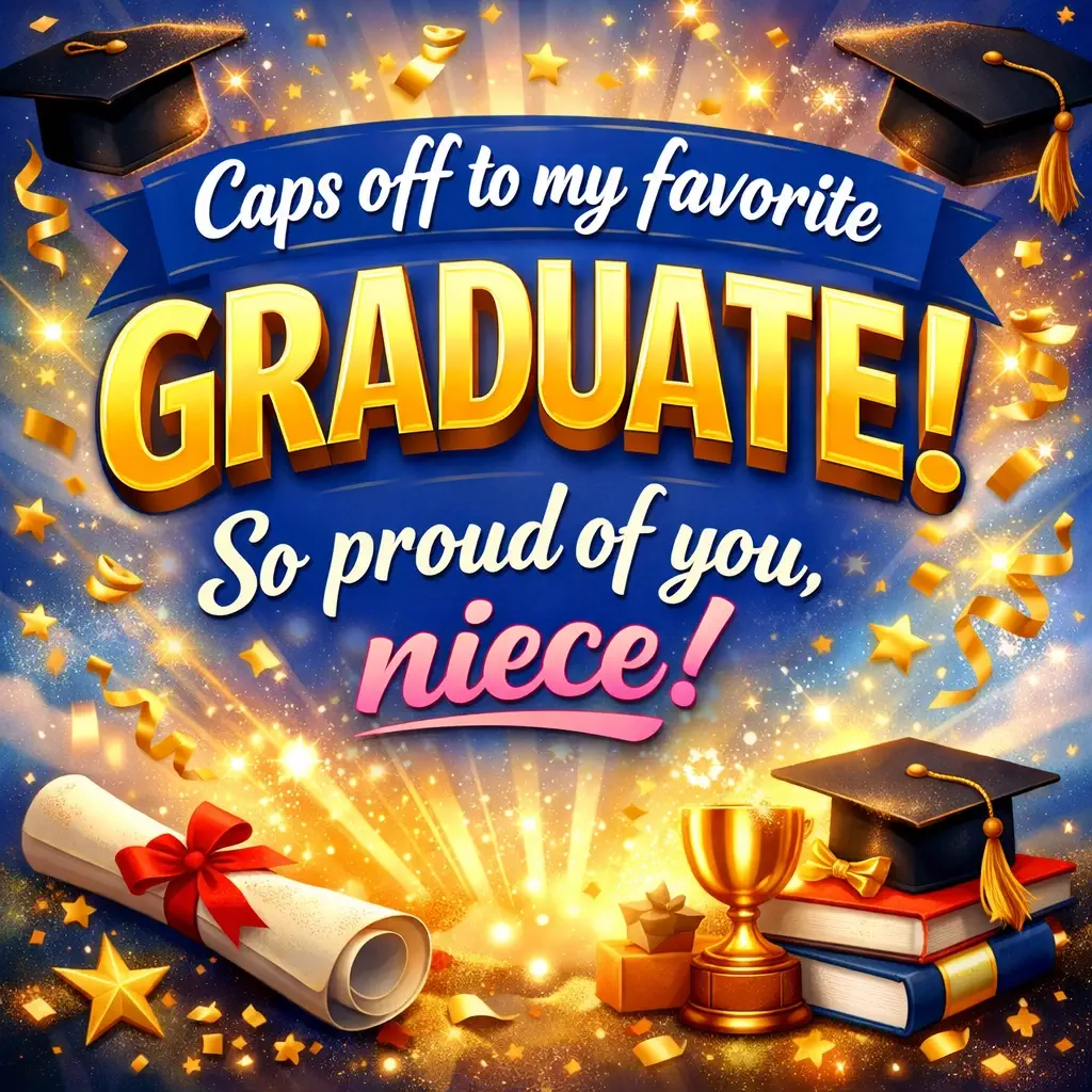 a sweet graduation card to share with your niece