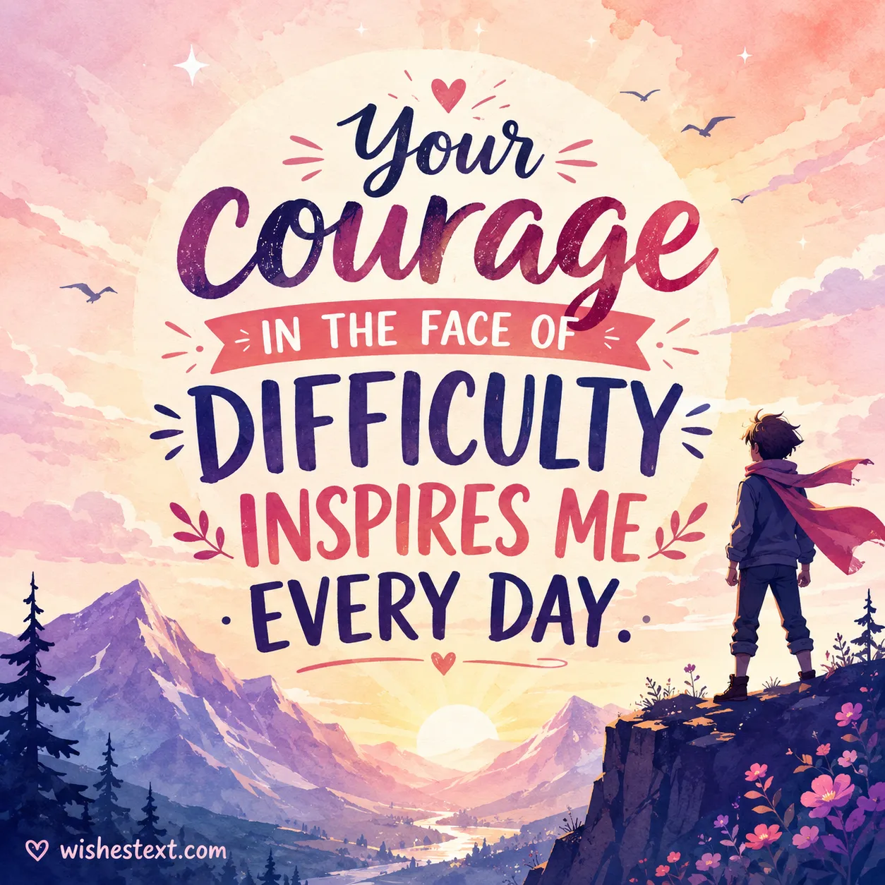 Your courage in the face of difficulty inspires me every day