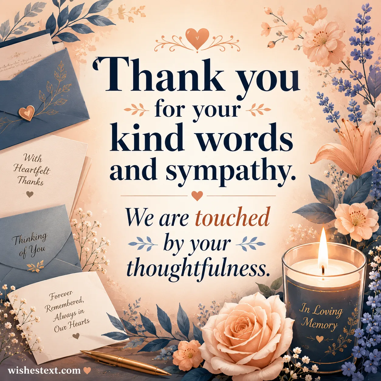 Thank you for your kind words and sympathy. We are touched by your thoughtfulness.