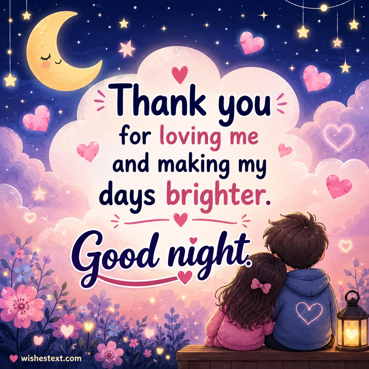 Thank you for loving me heartfelt good night quote